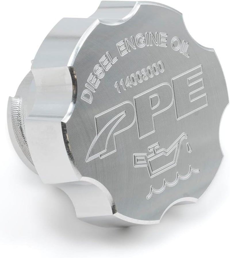 Pacific Performance Engineering PPE BILLET ALUMINUM ENGINE OIL FILLER CAP 114003000 (FITS 2001 2002 2003 2004 2005 2006 2007 2008 2009 2010 2011 2012 2013 2014 2015 2016 2017 2018 GM GMC DURAMAX 6.6L) - Image 1